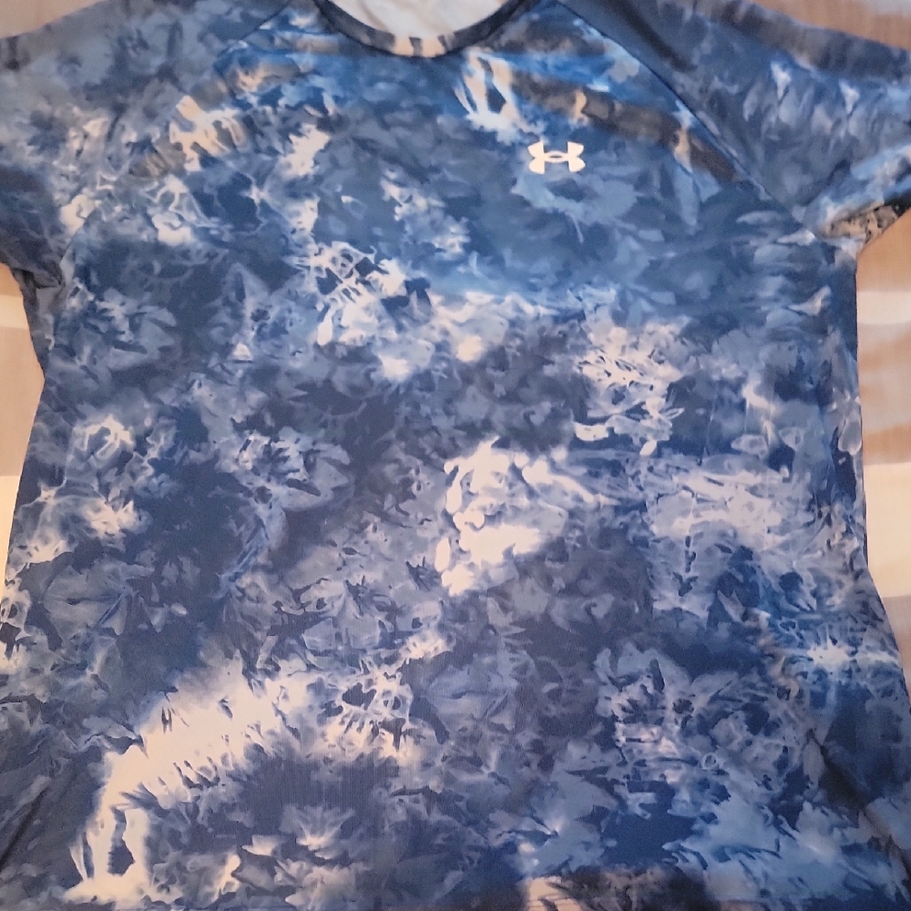 Under Armour Men's Short Sleeve Blue Pattern Tee